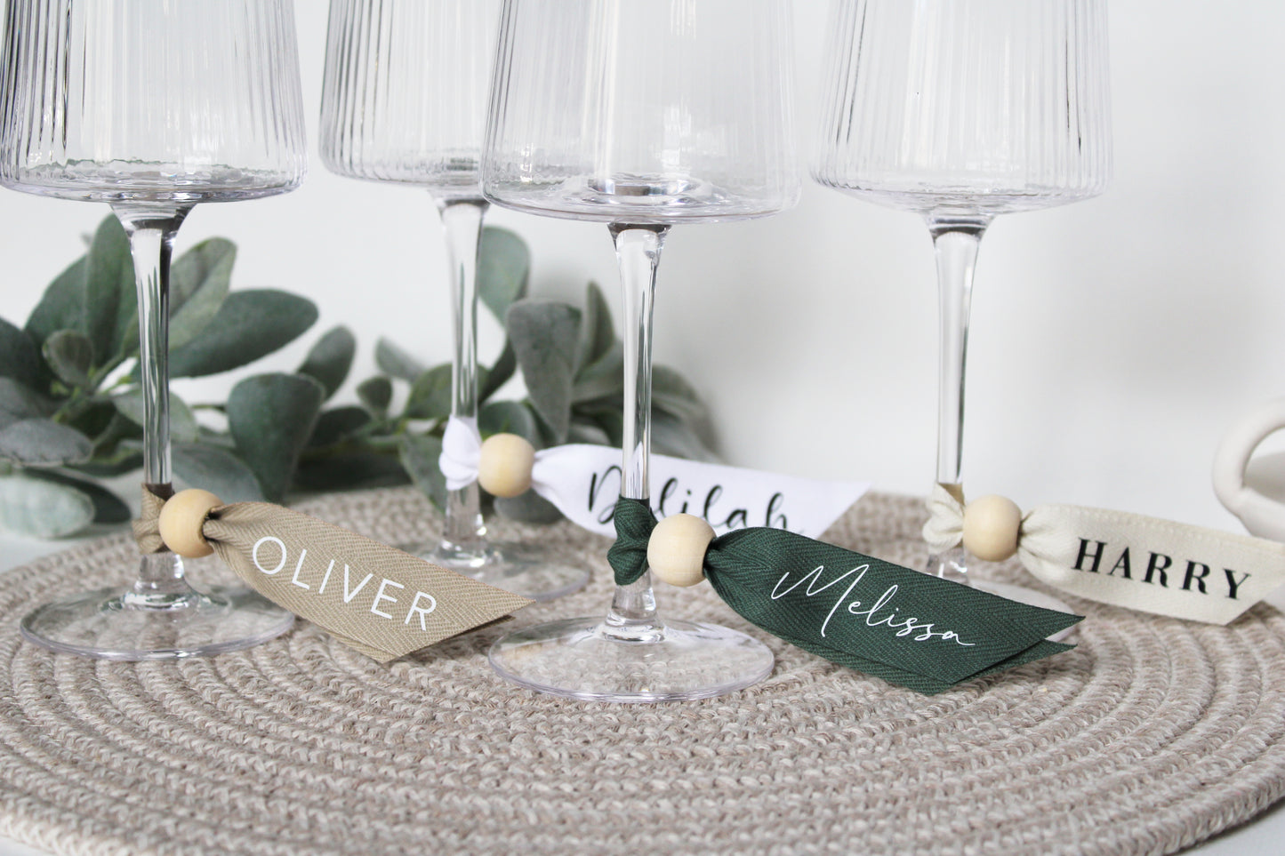 Ribbon Glass Charm