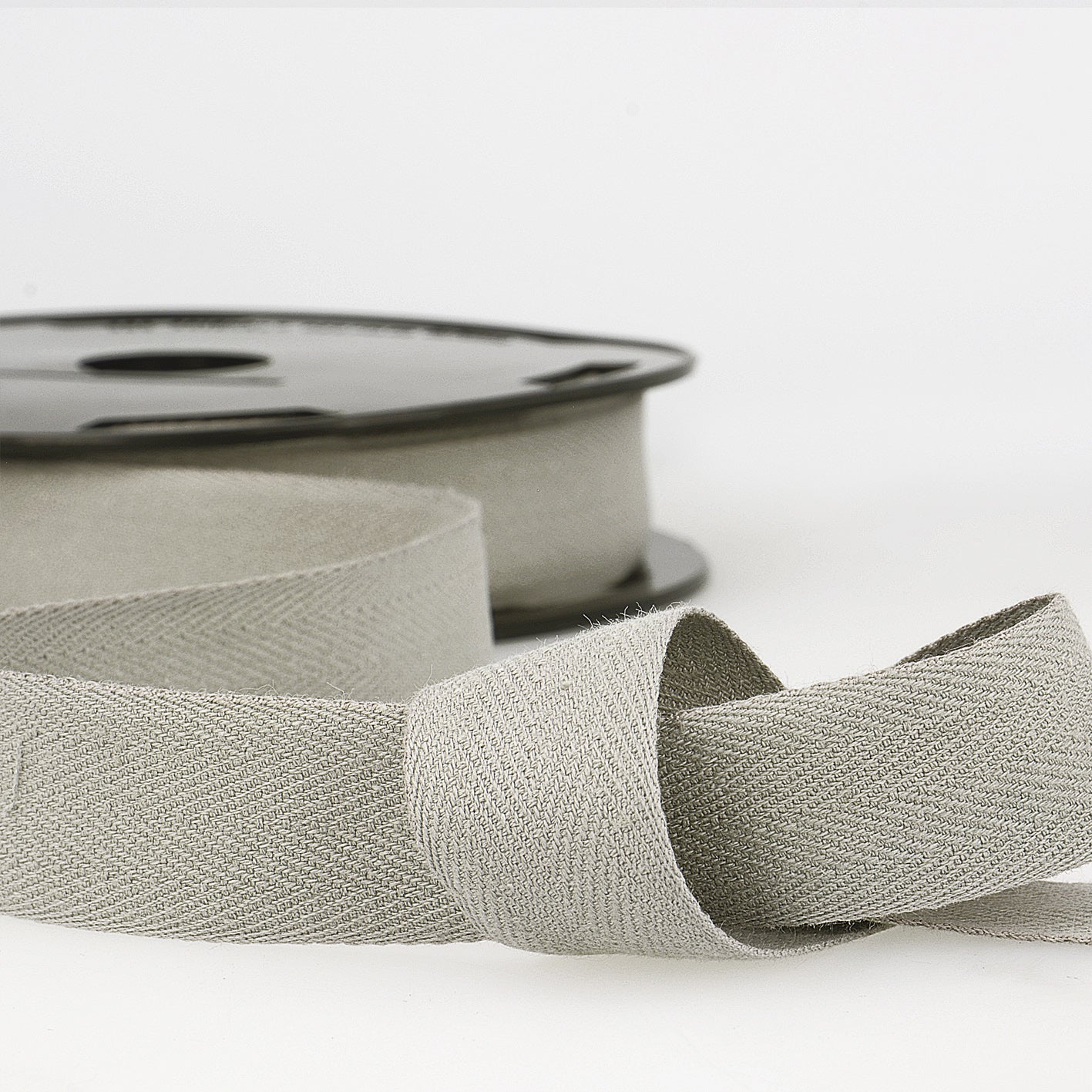 Light Grey Cotton Twill Ribbon