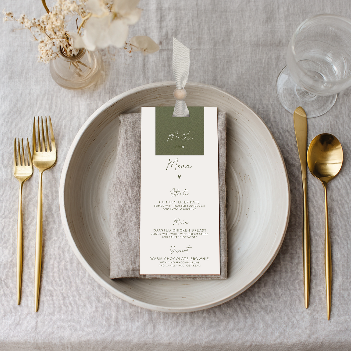 Millie - Menu With Name