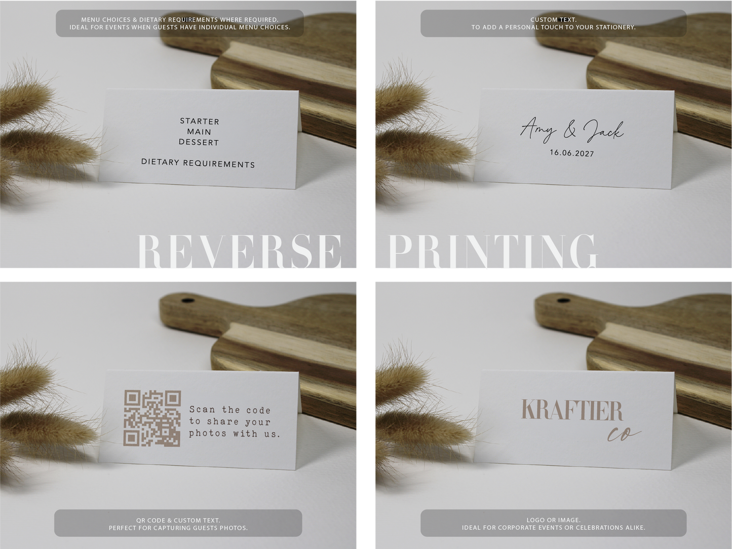 The Claudia Collection - Tent Fold Place Settings