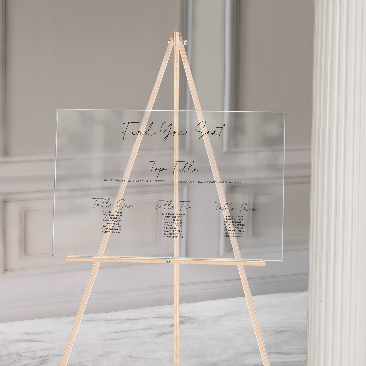 The Millie Collection - Seating Plan Board