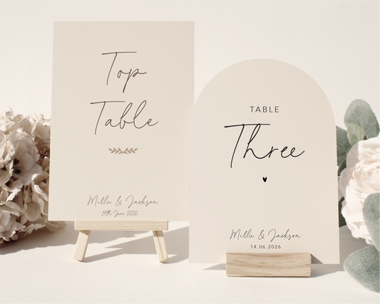 The Millie Collection - Table Numbers