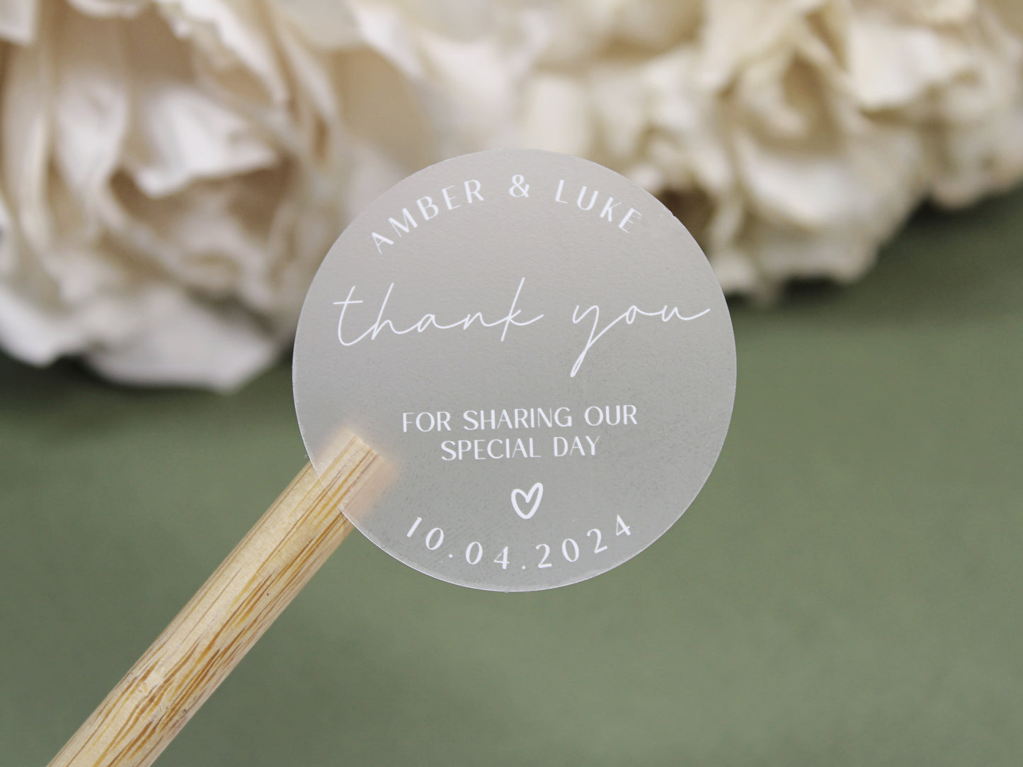 Clear Frosted Custom Stickers
