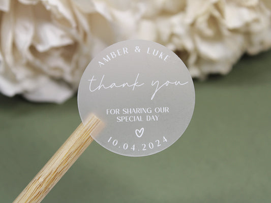 Clear Frosted Custom Stickers