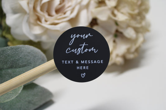 Black Custom Stickers