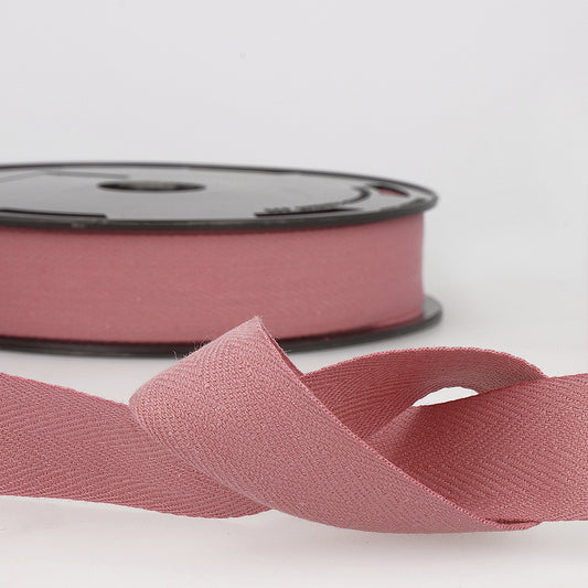 Antique Pink Cotton Twill Ribbon
