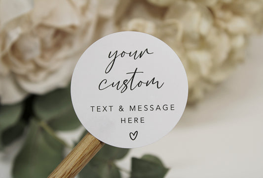 White Custom Stickers