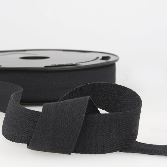 Black Cotton Twill Ribbon