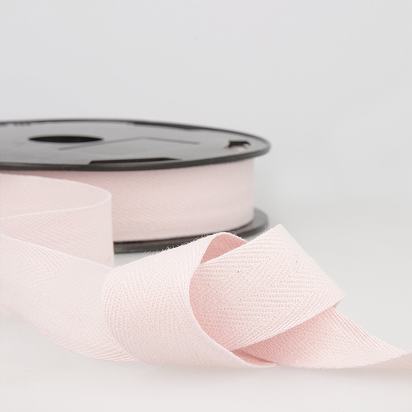 Blush Pink Cotton Twill Ribbon