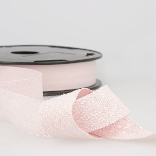Blush Pink Cotton Twill Ribbon