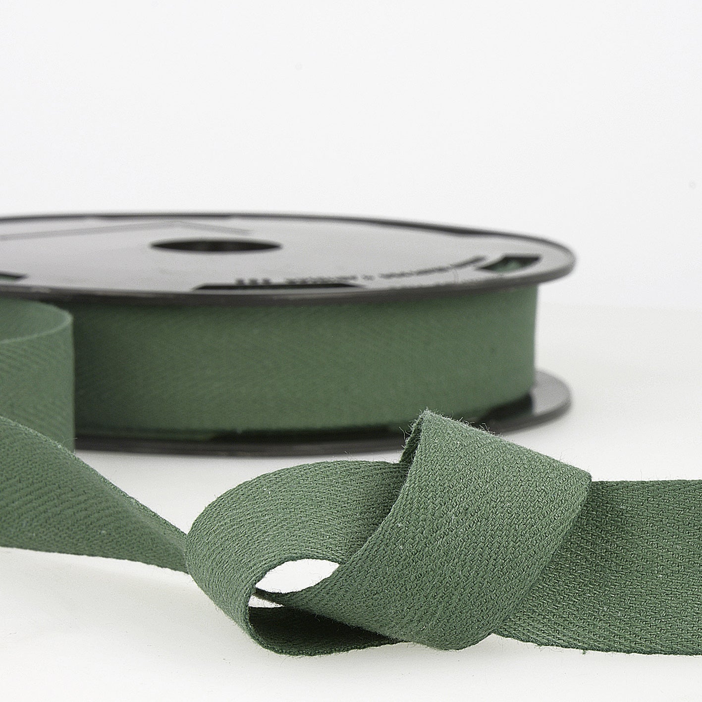 Bottle Green Cotton Twill Ribbon