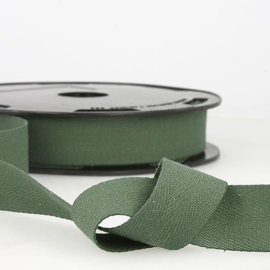 Bottle Green Cotton Twill Ribbon