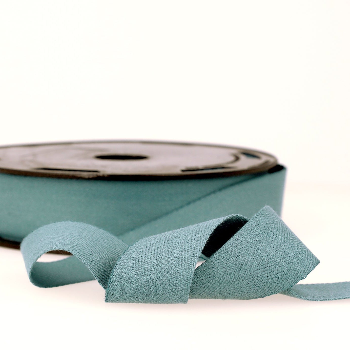 Mineral Blue Cotton Twill Ribbon
