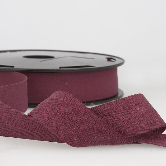 Plum Cotton Twill Ribbon