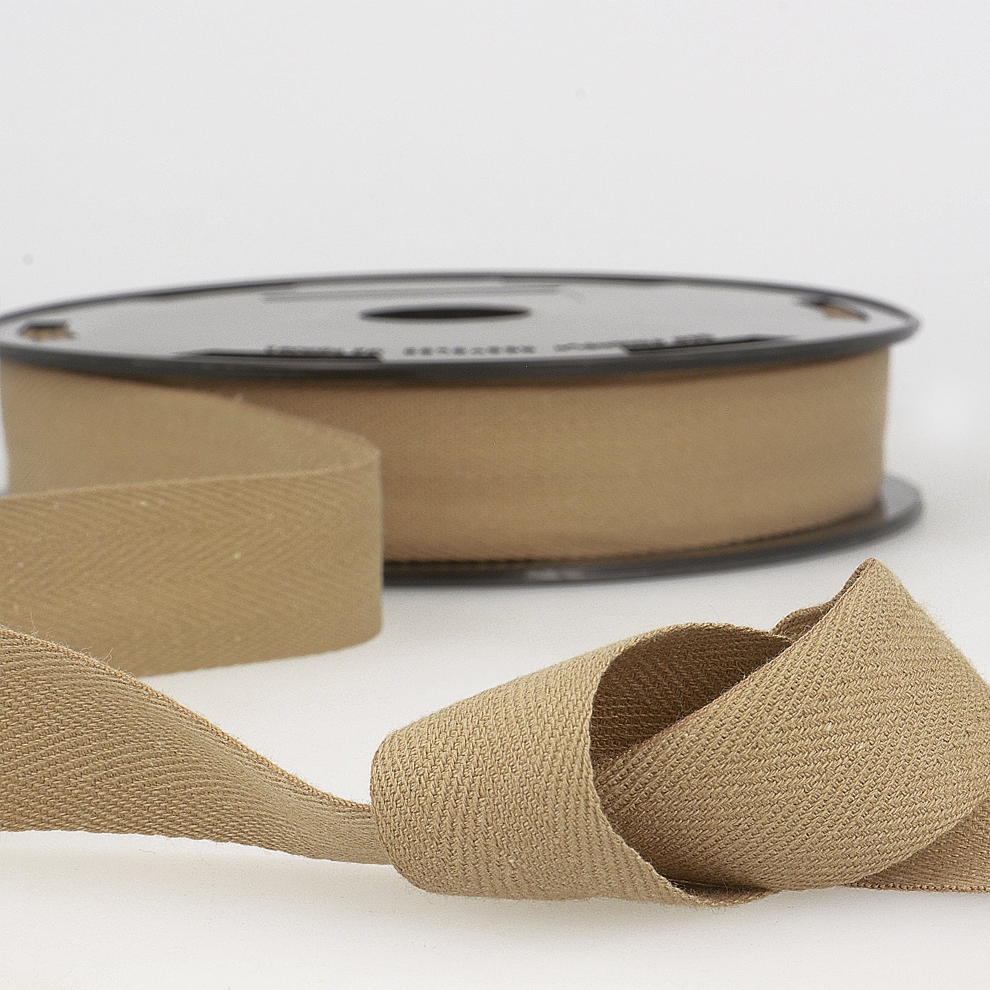 Taupe Cotton Twill Ribbon