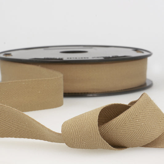 Taupe Cotton Twill Ribbon