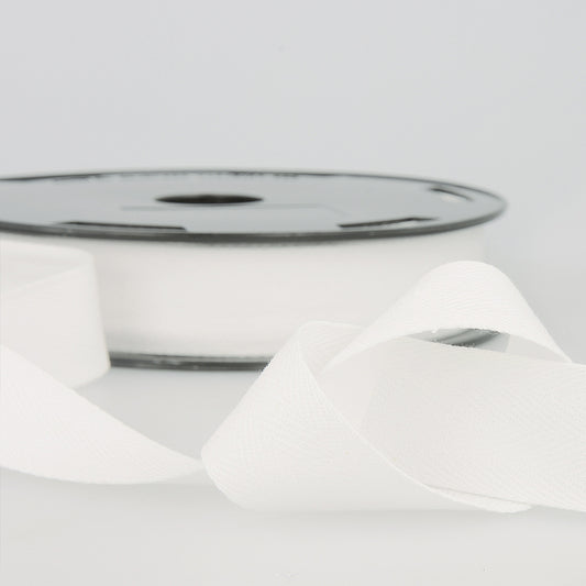White Cotton Twill Ribbon